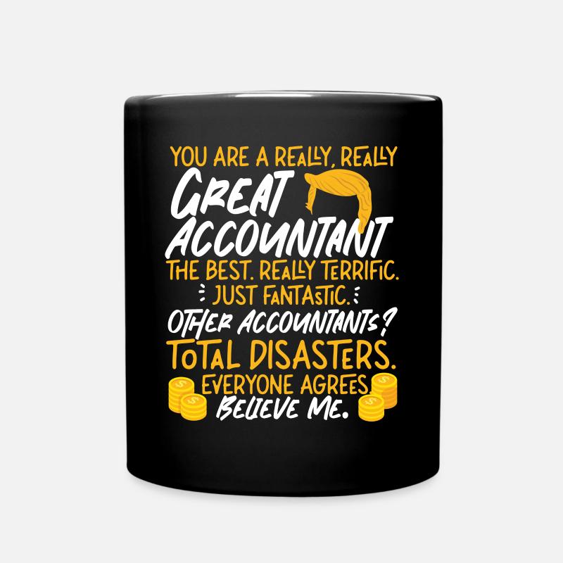 Accountant Bookkeeper Accounting - Full Colour Mug - black