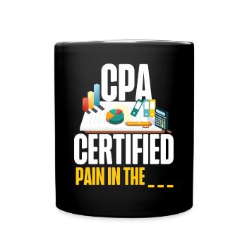 Accountant Bookkeeper Accounting - Full Colour Mug - black - Front