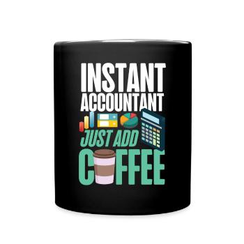 Accountant Bookkeeper Accounting - Full Colour Mug - black - Front