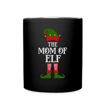 La mère elfique Noël laid - Mug uni - noir - Devant