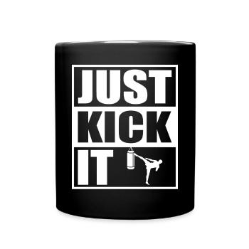 Kickboxer Martial Arts Kickboxing Kickboxen - Tasse einfarbig - Schwarz - Vorne
