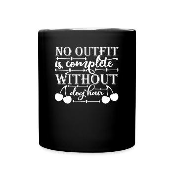 Outfit mit Hundehaaren - Tasse einfarbig - Schwarz - Vorne