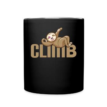 Bouldering, climbing, free climbing Sloth Boulder - Full Colour Mug - black - Front
