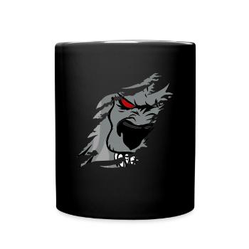 Cadeau de chemise de loup-garou - Mug uni - noir - Devant
