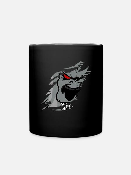 Werwolf Shirt Geschenk - Tasse einfarbig - Schwarz