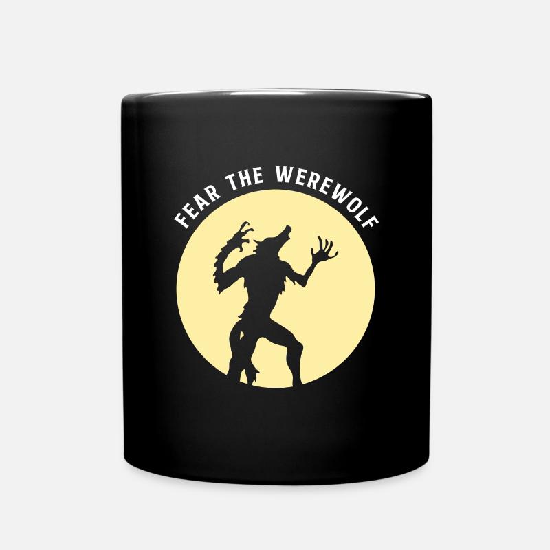 Fear The Werewolf Shirt Cadeau Loup-Garou - Mug uni - noir