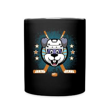 Eishockey Eishockeyspieler Eishockeyfan Ice Hockey - Tasse einfarbig - Schwarz - Vorne