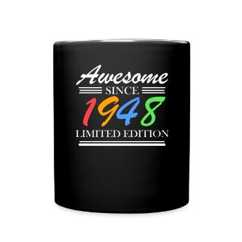 1948 - Jahrgang 1948 - Tasse einfarbig - Schwarz - Vorne