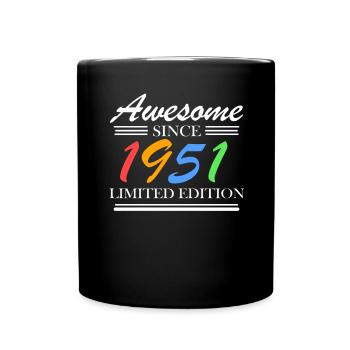 1951 - Jahrgang 1951 - Tasse einfarbig - Schwarz - Vorne