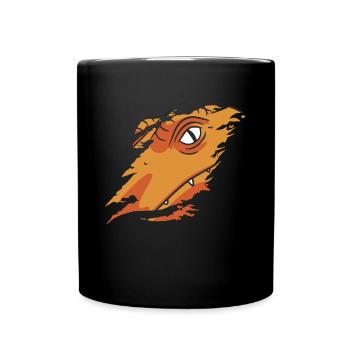 Dinosaurier Shirt Geschenk - Tasse einfarbig - Schwarz - Vorne