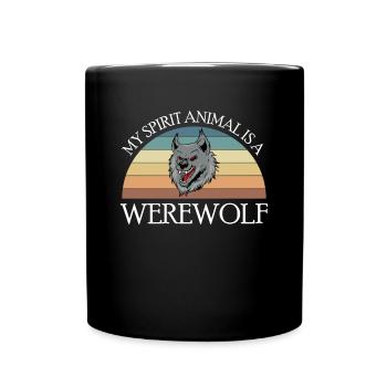 Mon animal spirituel est un cadeau de chemise de loup-garou - Mug uni - noir - Devant