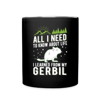 Gerbil Gift Racing Rat Gerbil - Full Colour Mug - black - Front
