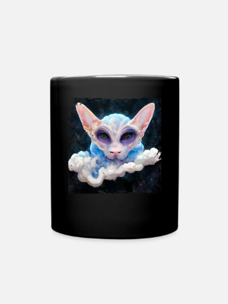 Sphinx Cat Occult Helestial Space Hexerei - Tasse einfarbig - Schwarz
