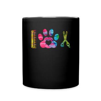 Chemise de coiffeur pour chien d’amour - Mug uni - noir - Devant