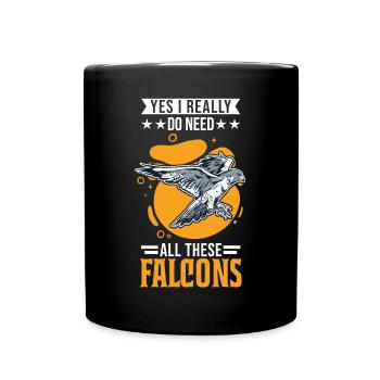 Falcon Gift Falcon Breeding Falcon Breeder Falconer - Full Colour Mug - black - Front