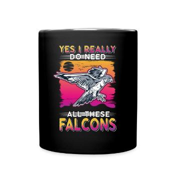 Falcon Gift Falcon Breeding Falcon Breeder Falconer - Full Colour Mug - black - Front