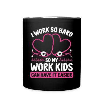 Nurse Work Mom Cardiac Emergency Room Nurse - Full Colour Mug - black - Front