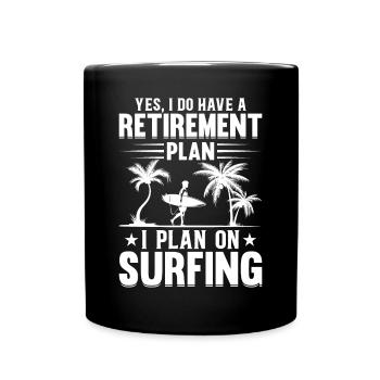 Surf nautique Plan de retraite Water Surfer Wave Su - Mug uni - noir - Devant