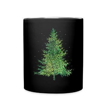 Arbre de Noël Arbre de Noël Arbre de Noël Arbre de No� - Mug uni - noir - Devant