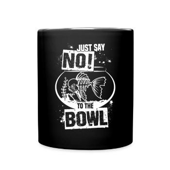 Anti Goldfish Fish Bowl Fish Keeper - Full Colour Mug - black - Front