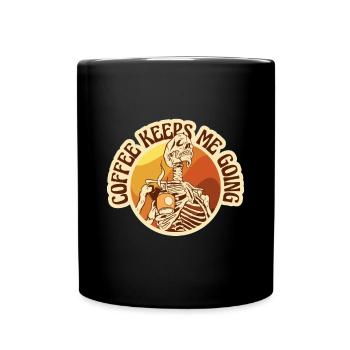 Coffee - Coffee keeps me going - Full Colour Mug - black - Front