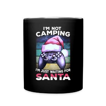 Gambler Chapeau de Noël Gamer Slogan Cadeau de jeu - Mug uni - noir - Devant
