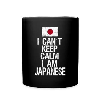 I can not Keep Calm I am Japanese - Full Colour Mug - black - Front