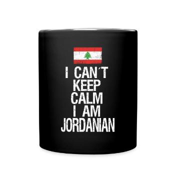 Je n’arrive pas à garder mon calme, je suis jordanien - Mug uni - noir - Devant