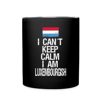 Je ne peux pas rester calme Je suis Luxembourgeois - Mug uni - noir - Devant