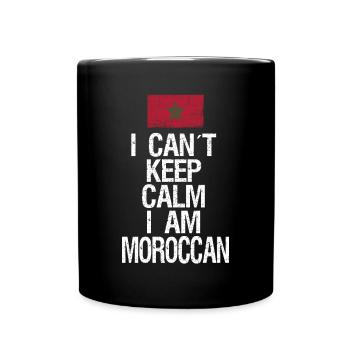 I can not Keep Calm I am Marokkaner - Tasse einfarbig - Schwarz - Vorne