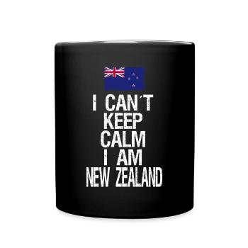 Je ne peux pas rester calme Je suis Néo-Zélandais - Mug uni - noir - Devant