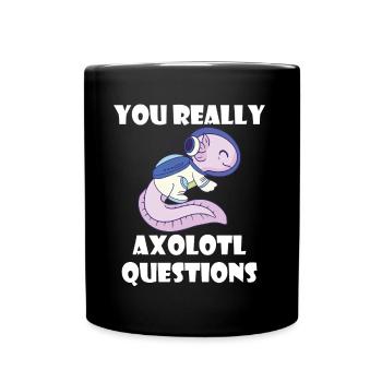 Astronaute Axolotl Drôle de galaxie-Système solaire-Ra - Mug uni - noir - Devant