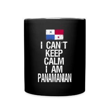 I can not Keep Calm I am Panamese - Full Colour Mug - black - Front
