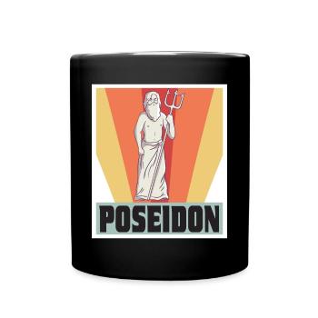 Poseidon Gott Griechische Mythologie Antikes Griec - Tasse einfarbig - Schwarz - Vorne
