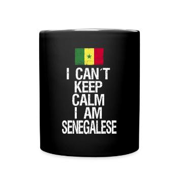 Je n’arrive pas à garder mon calme Je suis Sénégalais - Mug uni - noir - Devant