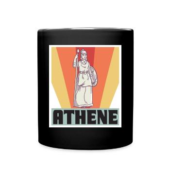 Athena Greece God Greek mythology - Full Colour Mug - black - Front