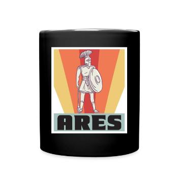 Ares Greece God Greek mythology Anti - Full Colour Mug - black - Front