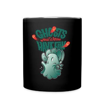 Geist will nur Spaß haben Halloween-Party-Albtraum - Tasse einfarbig - Schwarz - Vorne