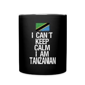 Je ne peux pas rester calme Je suis tanzanien - Mug uni - noir - Devant