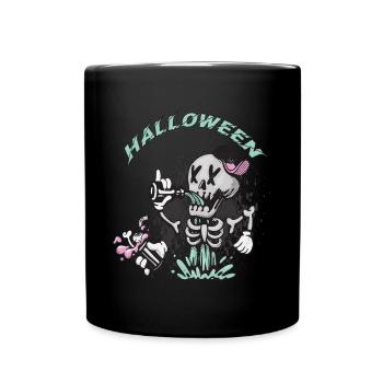 Skeleton Halloween Party Nightmare Horror Halloween - Mug uni - noir - Devant