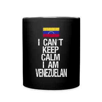 I can not Keep Calm I am Venezolaner - Tasse einfarbig - Schwarz - Vorne