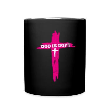 Gott Ist Cool Christlicher Glaube Religion Beten - Tasse einfarbig - Schwarz - Vorne