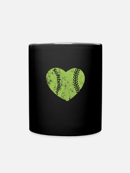 Softball - Tasse einfarbig - Schwarz