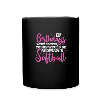 Softball - Full Colour Mug - black - Front