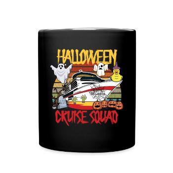 Halloween Cruise Squad Rubber Duck Hunting Ship Bootf - Full Colour Mug - black - Front
