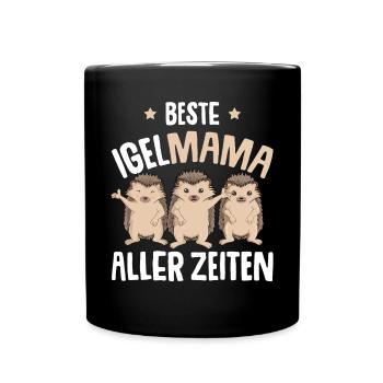 Beste Igel Mama aller Zeiten Frauen Damen - Tasse einfarbig - Schwarz - Vorne