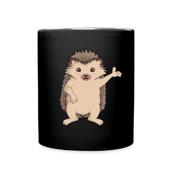 Hérisson Enfants Filles Dames - Mug uni - noir - Devant