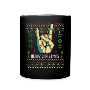 Pull de Noël moche Heavy Metal en méta - Mug uni - noir - Devant