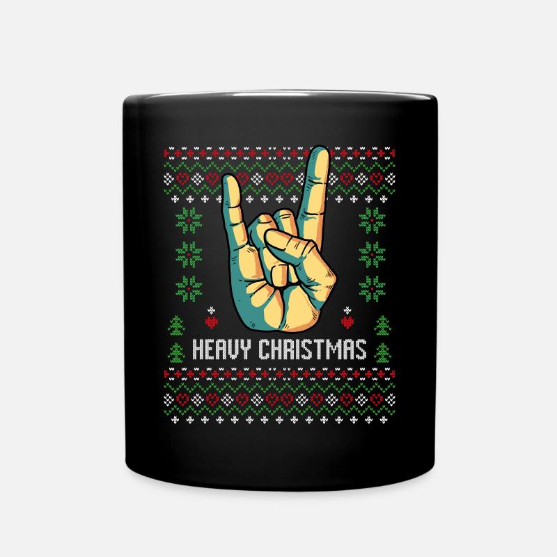 Heavy Metal Hässlicher Weihnachtspullover aus Meta - Tasse einfarbig - Schwarz