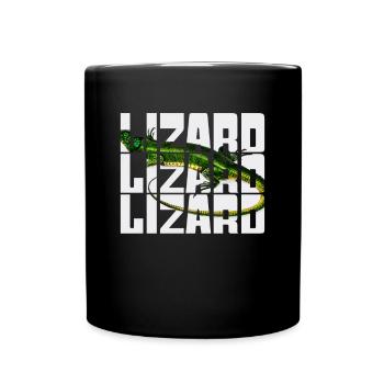Eidechse - Tasse einfarbig - Schwarz - Vorne
